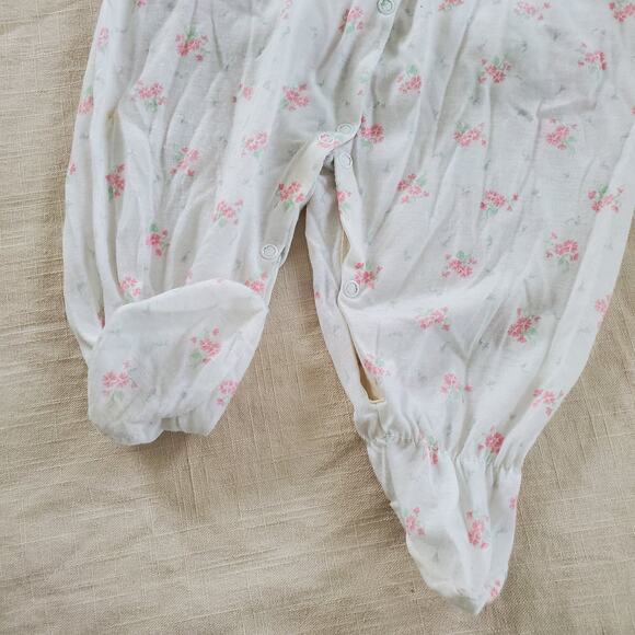 Vintage Floral Footed Pjs 12-18 months - Picture 5 of 7